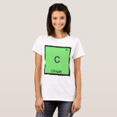 C - Chopin Grappige Chemie Elementsymbool T-Shirt (Voorkant volledig)