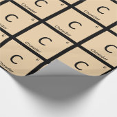 C - Chowder Scheikunde Periodiek Systeem Symbool Cadeaupapier (Hoek)