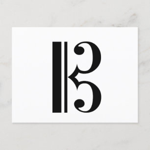 C-Clef (Alto Clef, Tenor Clef) Muziek Viola Bassoo Briefkaart