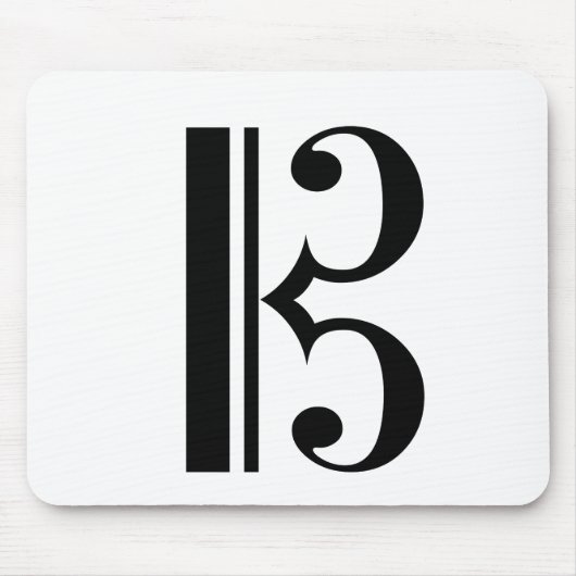 C-Clef Alto Clef Tenor Clef Viola Music Muismat (Voorkant)