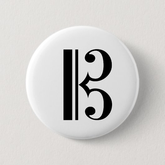 C-Clef-Button Ronde Button 5,7 Cm (Voorkant)