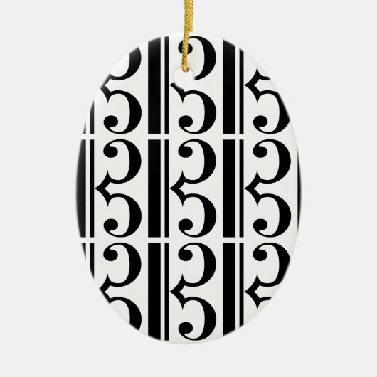 C-Clef Keramisch Ornament (Voorkant)