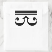 C-Clef Rechthoekige Sticker (Tas)