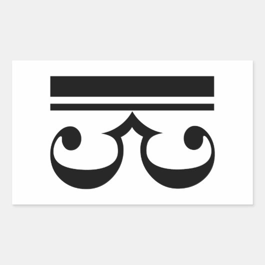 C-Clef Rechthoekige Sticker (Voorkant)