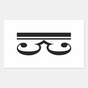 C-Clef Rechthoekige Sticker