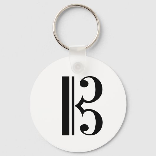 C-Clef-Sleutelhanger Sleutelhanger (Voorkant)