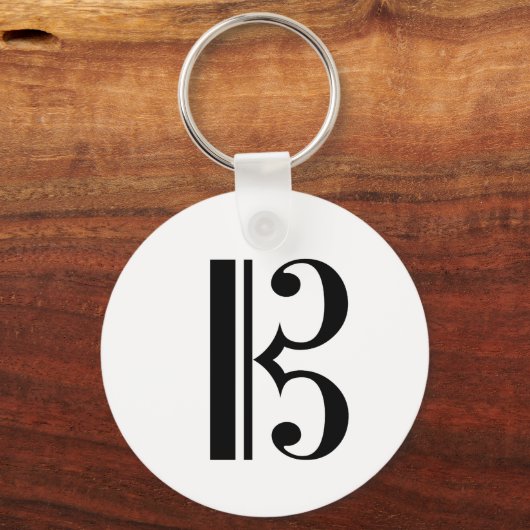 C-Clef-Sleutelhanger Sleutelhanger (Voorkant)