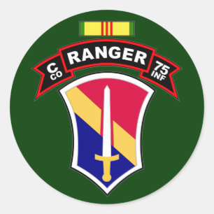 C Co, 75th Infantry Regiment - Rangers, Vietnam Ronde Sticker