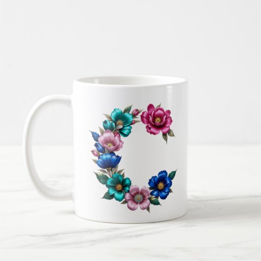 C Coffee Mok – Floral Design voor Gifting (Links)
