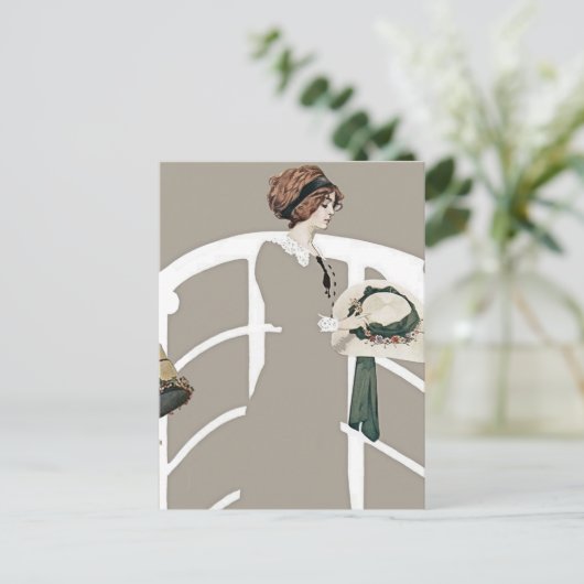 C Coles Phillips "At the Pet Shop" Briefkaart (Staand voorkant)