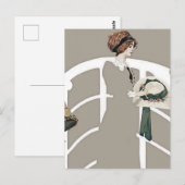 C Coles Phillips “Bij de hoedenwinkel” Briefkaart (Voorkant / Achterkant)