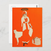 C Coles Phillips "Cadeau Day Saint" Fadeaway Girl Briefkaart (Voorkant / Achterkant)