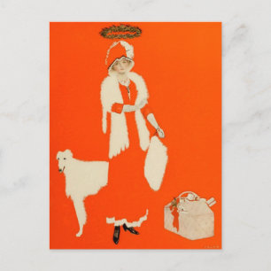 C Coles Phillips "Cadeau Day Saint" Fadeaway Girl Briefkaart