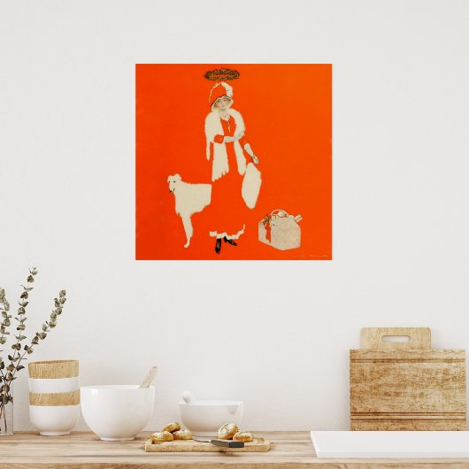 C Coles Phillips "Cadeau Day Saint" Fadeaway Girl Poster (Keuken)