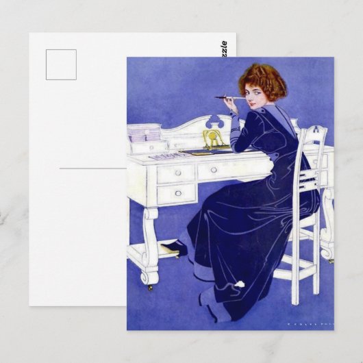 C Coles Phillips "Fadeaway Girl" Briefkaart (Voorkant / Achterkant)