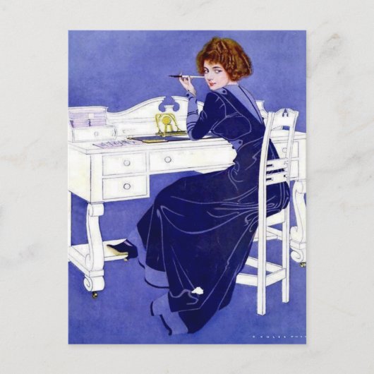 C Coles Phillips "Fadeaway Girl" Briefkaart (Voorkant)