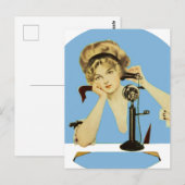 C Coles Phillips ‘Fadeaway Girl’ “Lange Afstand” Briefkaart (Voorkant / Achterkant)