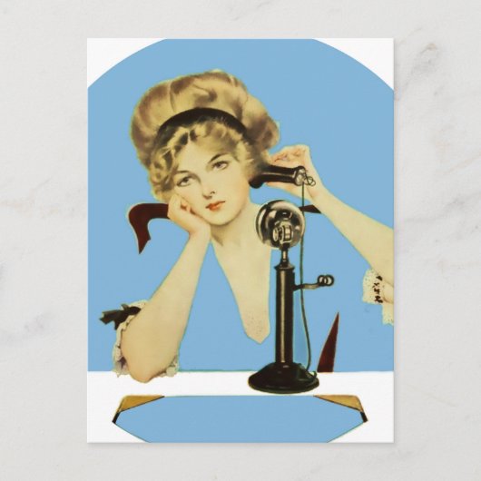 C Coles Phillips ‘Fadeaway Girl’ “Lange Afstand” Briefkaart (Voorkant)