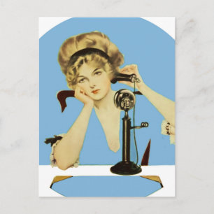 C Coles Phillips "Fadeaway Girl" "Long Distance" Briefkaart