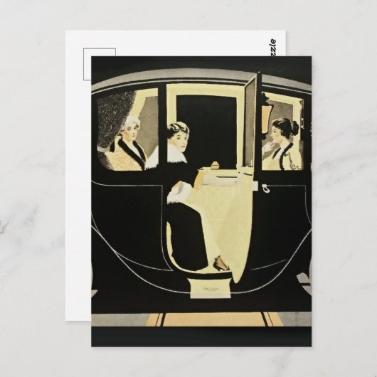 C Coles Phillips “Flanders Colonial Electric” Auto Briefkaart (Voorkant / Achterkant)