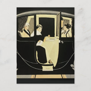 C Coles Phillips "Flanders Colonial Electric" Auto Briefkaart