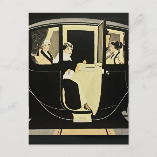C Coles Phillips "Flanders Colonial Electric" Auto Briefkaart (Voorkant)