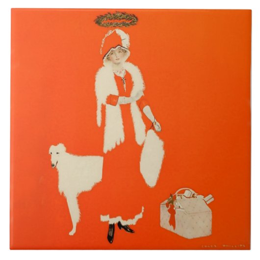 C Coles Phillips “Hedendaagse Heilige” Fadeaway Gi Tegeltje (Voorkant)