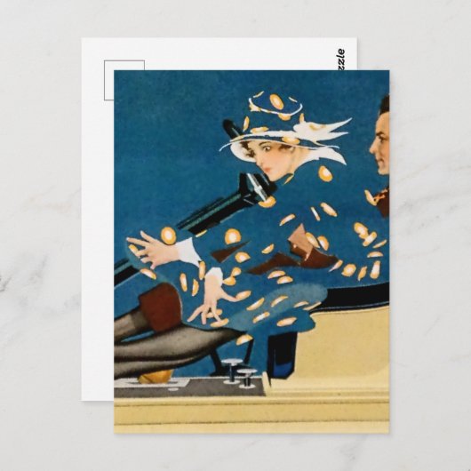 C Coles Phillips Hosiery Ad in  Roadster Briefkaart (Voorkant / Achterkant)