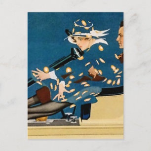 C Coles Phillips Hosiery-advertentie in vintage ro Briefkaart