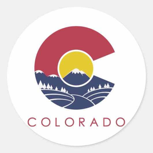 C Colorado Ronde Sticker (Voorkant)