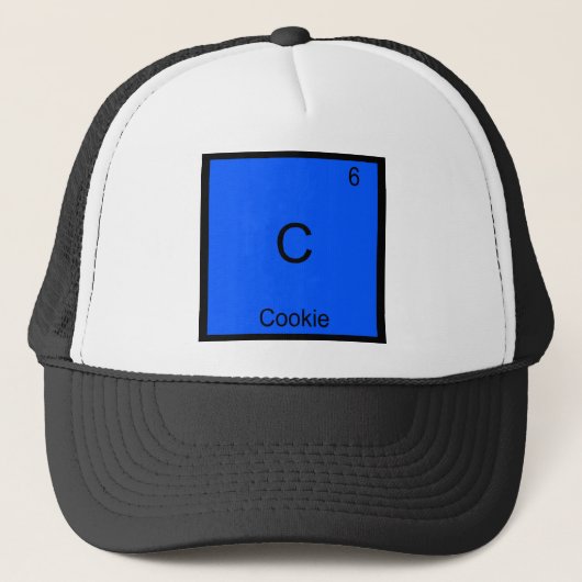 C - Cookie Scheikunde Element Symbool Grappig Trucker Pet (Voorkant)