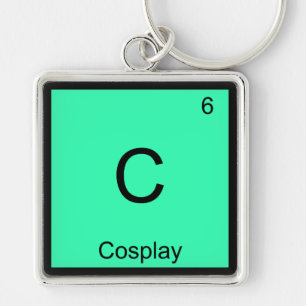 C - Cosplay Chemie Element Symbool Kostuum T-shirt Sleutelhanger