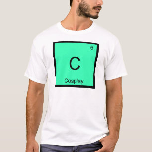 C - Cosplay Chemie Elementsymbool Kostuum T-shirt