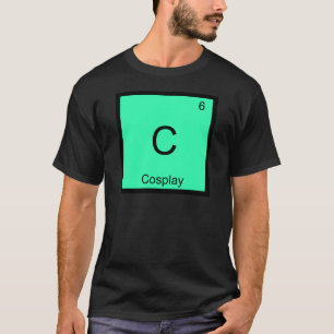 C - Cosplay Chemie Elementsymbool Kostuum T-shirt
