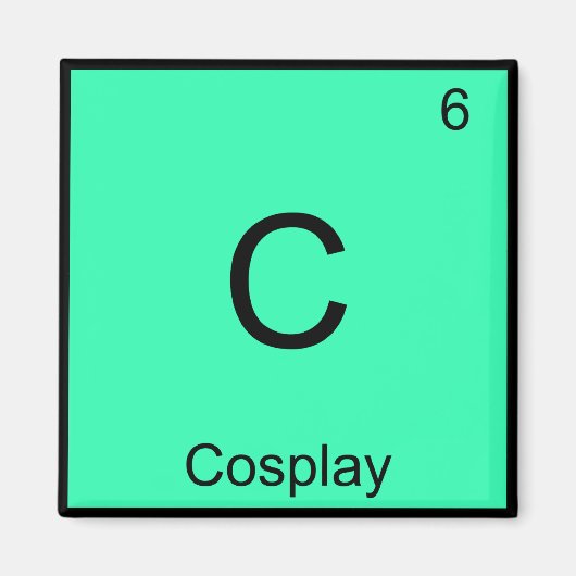 C - Cosplay Chemistry Element Symbol Costume T-shi Magneet (Voorkant)
