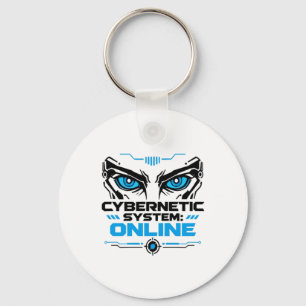 C cybernetisch Systeem Online Futuristische Roboto Sleutelhanger