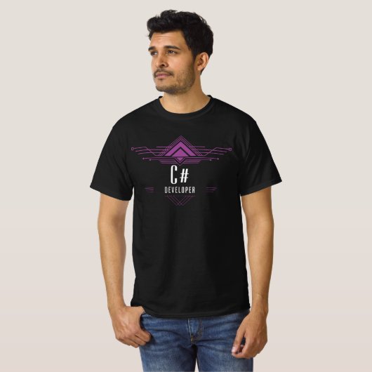 C# Developer Code Artisan Mannen T-Shirt (Voorkant volledig)
