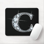 "C" Diamond Bling Mousepad Muismat (Met muis)
