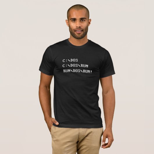 C:\DOS\RUN T-SHIRT (Voorkant volledig)
