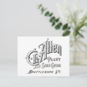 C.E. Allen Plant & zaadgids 1894 Briefkaart (Staand voorkant)