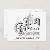C.E. Allen Plant & zaadgids 1894 Briefkaart (Voorkant / Achterkant)
