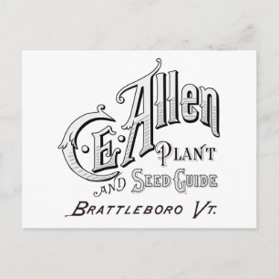 C.E. Allen Plant & zaadgids 1894 Briefkaart