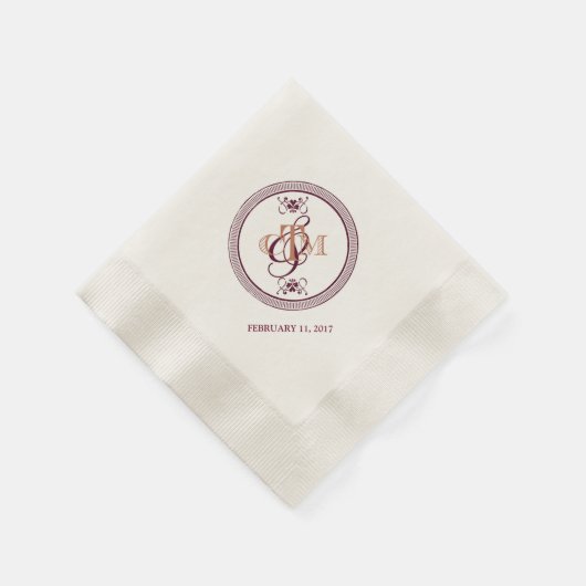 C- en M-monogram cocktailservetten Servetten (Hoek)