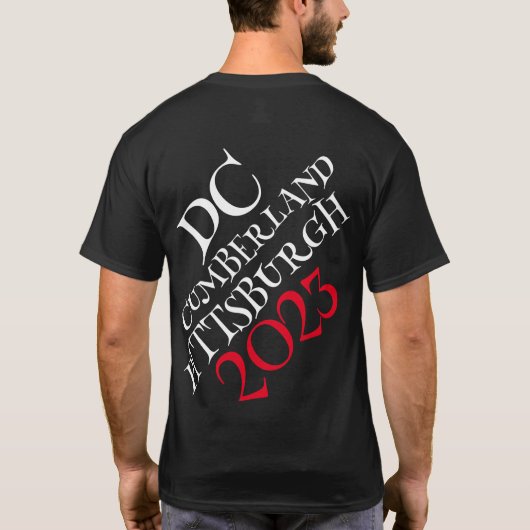 C en O Canal Towpath Great Allegheny Passage T-shirt (Achterkant)