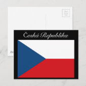 Č eská republika vlajka briefkaart (Voorkant / Achterkant)