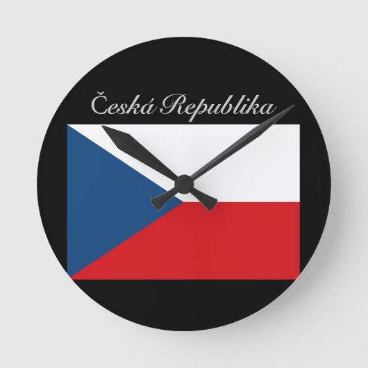 Č eská republika vlajka ronde klok (Voorkant)