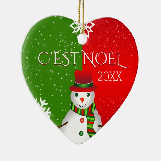 c ' est noel snewman keramisch ornament (Rechts)