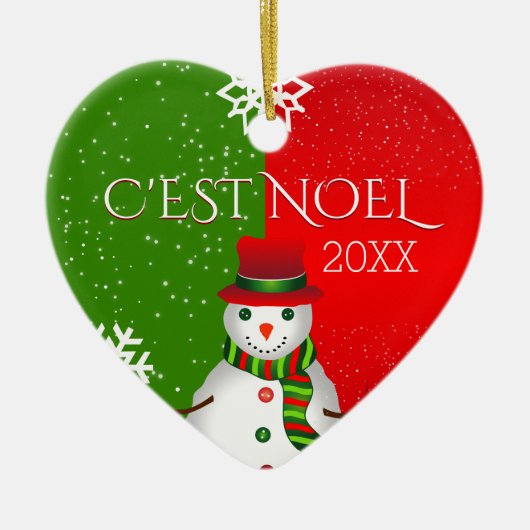 c ' est noel snewman keramisch ornament (Voorkant)
