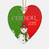 c ' est noel snewman keramisch ornament (Links)
