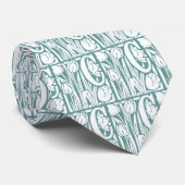 C Floral Monogram Stropdas (Opgerold)